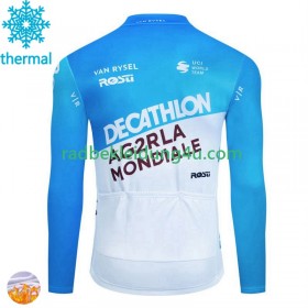 Radtrikot Winter Thermal Fleece Decathlon Ag2R 2024